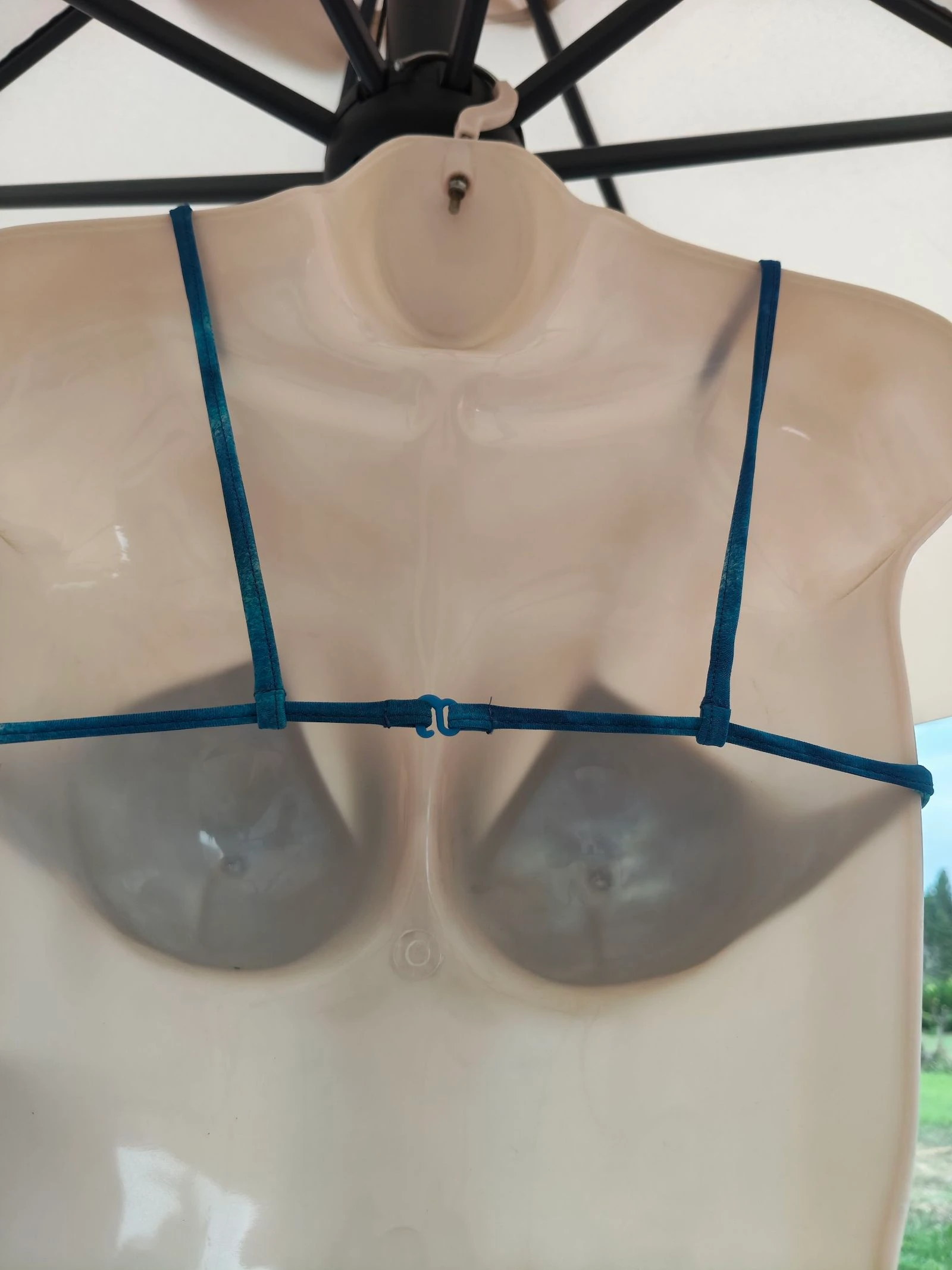 Triumph/Beedees-Bikini dames 2-delig S (36) cup C ringtop Braziliaans slipje blauwachtige tinten – photo 4